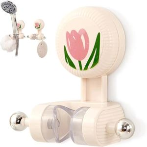 LUXERY Suction Cup Shower Head Holder Adjustable Cartoon Shower Bracket Portable Wall Mount Shower Head Mount Base Bathroom Accessories