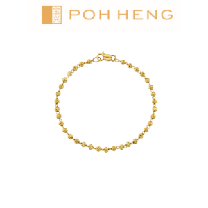 Poh Heng Jewellery 22K Beaded Bracelet in Yellow Gold[Price By Weight]