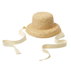 Mũ Rơm Cho Cô Gái Chống Nắng Mũ Đội Đầu Phẳng Với Ren-up Dây Đeo Thoáng Khí rộng vành mũ che nắng bé gái tập đi Mũ Panama