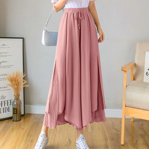 Paket Hemat 2pcs - Celana Kulot Wanita Warna Dusty Pink Korea Style Neoya Celana Panjang Casual Bahan Premium All Size