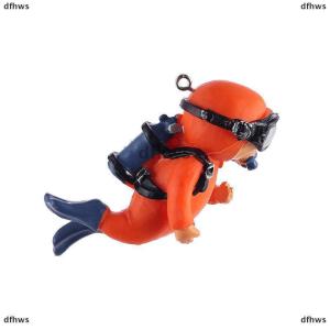 [COD] dfhws Diver Treasure Chest Box Antique Creative Fish Tank Decoration Aquarium Ornaments Resin