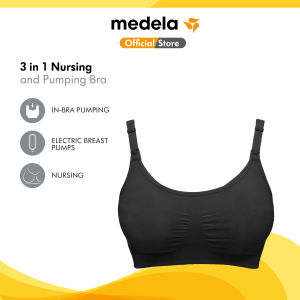 MEDELA 3 in 1 Nursing and Pumping Bra Black