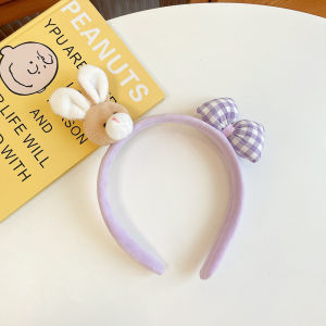 Cute Childrens Hair Band Plush Rabbit Hair Clip Headwear Girl Baby Hair Accessories