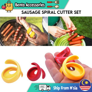 [Bento Accessories] 2pcs/Set Sausage Spiral Cutter HotDog Cutter Hotdog Slicer Bento Tool 香肠热狗切割器 Pemotong Sosej - KW120