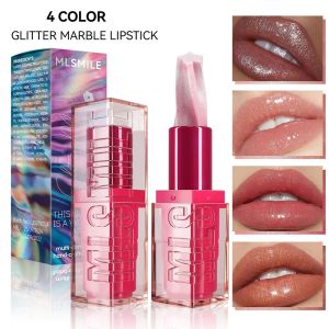 STARGOODS Gloss Pearlescent Glitter Lipstick Easy To Color Moisturizing Spiral Five-pointed Star Lipstick  Waterproof Fine Shimmer Shiny Lip Tint Women
