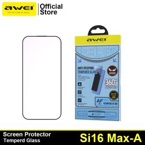 Awei IP-16 Series Tempered Glass Anti Peeping Screen Protector Anti Fingerprint Anti-Scratch