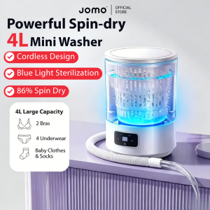 ✅2026 NEW✅JOMO 4L Mini Washing Machine Spin Dryer Cordless Portable Underwear Washer