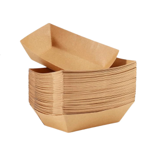 50pcs Disposable Pet Feeding Dishes Recycled Kraft Paper Feeder Bowl for Easy Use Travel Friendly Feeding Plates