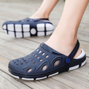 Free Shipping New Summer MenS Clogs Closed-Toe Sandals Beach Shoes Non-Slip Trendy Shoes Half-Slipper Versatile Slip-On Shoes