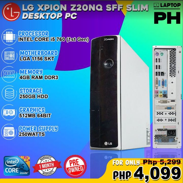 LG XPION Z20NQ SFF Slim PC Intel Core i5 Quadcore 4GB/8GB RAM