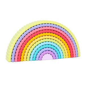 Sweet Home.my Wooden Rainbow Stacking Toy Arch Bridge Montessori STEM Educational Building Blocks For 3 4 5 Kids Learning Toys