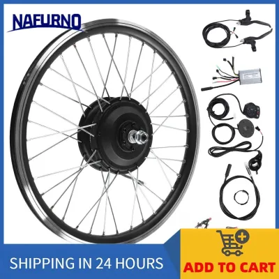 Nafurno Electric Bicycle Hub Motor Kit Practical Electric Bike Conversion Kit Mutifunctional 36V/48V 25km/h with LED Display Controller for Electric Bike