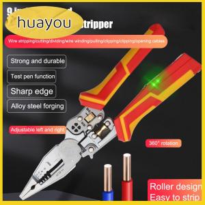 huayou Electrician Plier 8-in-1 Multifunctional Versatile Wire Stripping Pliers Electricity Measurement Non-slip Wire Stripping Plier