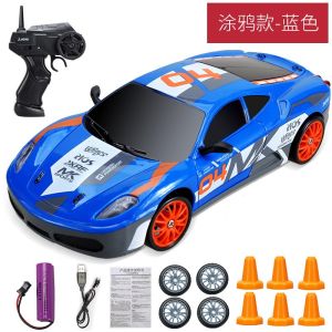 Huangbo rc drift mini SC24A09 1:24 2.4ghz 4wd LED mainan mobil remot