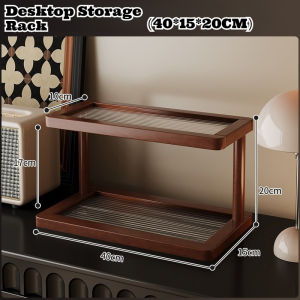 Purrhappy Multi Tier Desktop Corner Shelf Bamboo Cup Holder Storage Organizer Coffee Tea Mugs Small Home Kitchen Office Use