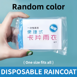 40 PCS Card Raincoat Disposable Portable Raincoat Whole Body Rain Cover Thickened Adult Size