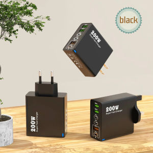 【🔥SG🔥】RICHMENTMALL 6 Port 200W USB C Fast Charger PD-C QC3.0 Wall Adapter Data Cable For iPhone Samsung Xiaomi Huawei EU US UK Plug