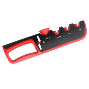 🔥SG Stock/24 hours delivery🔥🎁Buy 1 get a gift🎁2024 New Knife Sharpener 4 in 1 Diamond Coated&Fine Rod Kitchen Knife Shears and Scissors Sharpening Stone System Sharpening Stone