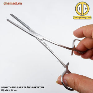 Panh thẳng y tế không mấu thép trắng pakistan dùng trong y tế các size