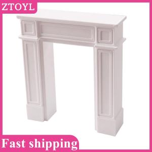 ZTOYL💝 1Pcs Dollhouse Miniature European-style Home Living Room Cabinets American Retro Storage Fireplace Background Decor Furniture