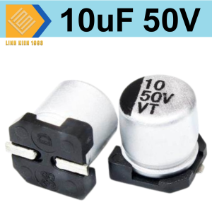 [ 5 con ] Tụ nhôm dán 10uf50v chân dán SMD Electrolytic Capacitor