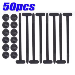 100Pcs Nylon Cable Tie Buckle Auto Fastener Screw Self-Locking Zip Ties Car Trunk Engine Guard Panel Wire Management Strap Fixed Tools
