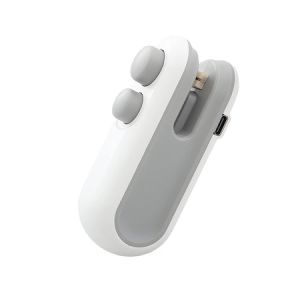 Snack Sealer Mini Hand Sealer Portable Pengeyegel Makanan Press Kemasan Plastik Eletrik USB Rechargeable