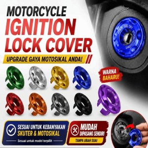 LUMIYA Protective Cap Motorcycle Switch Lock Cover Electric Door Aluminum Alloy Ignition Protective Cap Durable Ring Lock Cover Ignition Switch Cover For Yamaha Fuego