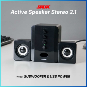 CEPAT SADA Speaker Aktif laptop tv pc hp komputer Usb Cable Super full Bas Suara jernih Keras 2.1