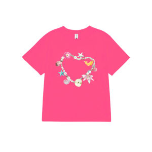 Áo thun baby tee mùa hè in trái tim xinh xắn ABD1312 Miucho tay ngắn cổ tròn hotrend in mix