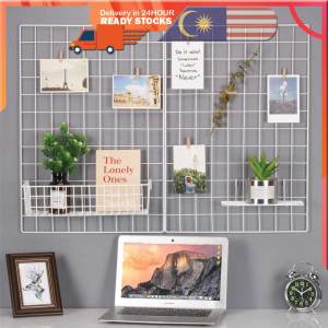 Iron Grid Decor DIY Hanging Rack Wall Display Art Storage Box Basket Mesh Shelf Rack Holder Organizer Wall Decoration