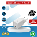 IT Plug 20W Charger - White / IT Plug 20W Charger Wall / IT 20W Kepala Charger / IT Plug 20W Charger / IT Plug It 20 / Wall Charger 20W Tipe C. 