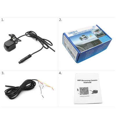 Ekleva Camera quan sát phía sau xe ô tô Ô Tô Wifi Không Dây Xếp nhìn xuyên đêm HD Camera dự phòng Cho iPhone IOS Android