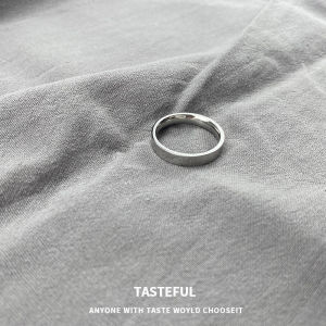 JJT Minimalist Polished Stainless Steel Ring for Couples Simple Elegant Design Fashionable Daily Wear Accessory