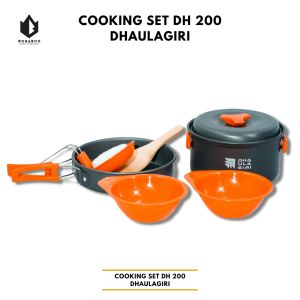Dhaulagiri Cooking Set DH-200 - Alat Masak Panci set Outdoor Gunung - Nesting - Coking Set Camping