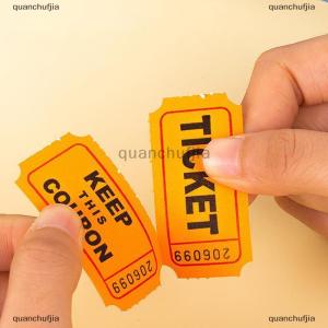 [COD] quanchufjia ตั๋วจับฉลาก100ชิ้นสำหรับม้วนลอตเตอรีของป้ายกระดาษแผ่นเดียวสำหรับกิจกรรมดื่มกิจกรรมจับฉลากฉลองตั๋วกิจกรรม