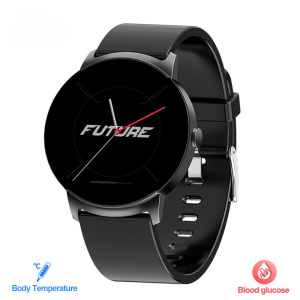 2025 NFC Non-Invasive Glucose Smart Watch Men Blood Pressure Blood Oxygen Body Temperature Heart Rate Alarm IP68 Waterproof Smartwatch Women KS02健康智能手表