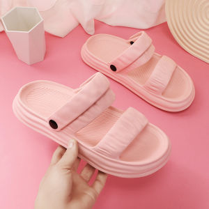 [Free Shipping] WomenS Slippers 2026 New Style Thick-Soled Two-Way Wear Height-Increasing Breathable Slippers For Home Use