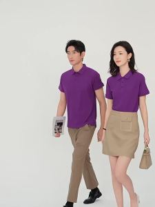 《501》polo ทีเชิ้ตสั่งทำพิเศษ โฆษณา เสื้อเชิ้ตวัฒนธรรม ไม่ขุย คอปกพับ แขนสั้น สั่งทำพิเศษ t ชุดทำงานปักลายพร้อมการพิมพ์ข้อความ logo