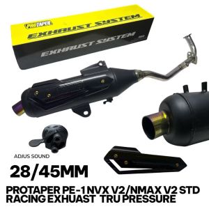 ORIGINAL PROTAPER NVX155 NVX 155 NMAX155 NMAX 155 PE-1 STANDARD RACING EXHAUST EKZOS 28MM ADJUSTER SOUND ON OFF BUATAN M