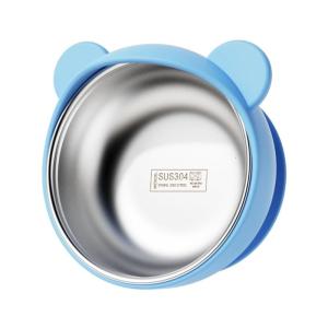 ชามป้อนข้าวเด็กถ้วยดูดสำหรับเด็กที่มีการออกแบบขอบโค้งทำให้เด็กไม่แตกหักการรับประทานอาหารที่เป็นอิสระ