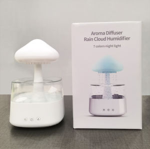 SG Local Stocks Cloud Rain Humidifier Colourful Light Raindrop Humidifier Essential Oil Diffuser with 7 Changing Colors Lights雨滴香薰加湿器
