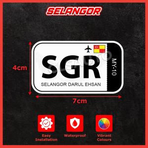 Travel Luggage Stickers Negeri Malaysia States Waterproof Decal