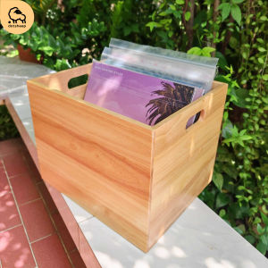 dotsheep กล่องใส่แผ่นเสียง *เน้นแข็งแรง* ลังไม้เก็บแผ่นเสียง ไวนิล กล่องไม้วางแผ่นเสียง ที่เก็บไวนิล กล่องเก็บแผ่นเสียง (800)