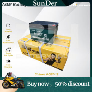 1PCS BATTERY ORIGINAL CHILWEE 6-DZF-12 (12V 12AH) - ELECTRIC BIKE - SCREW TYPE - 3 MONTHS WARRANTY