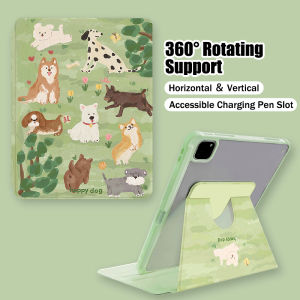 CrashStar ขาตั้งหมุนได้360 ° Casing Tablet หนังสำหรับ iPad Mini 6 9.7 6th 5th อากาศ3 4 5 iPad 10.2 9th 8th 10th Gen iPad Pro 11นิ้ว12.9 2022 2021 2020 iPad เคสใสฝาครอบพร้อมที่วางแบบหมุนได้รองรับสินค้าขายดี