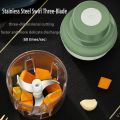 ElectricFood Chopper,250ML Portable Garlic Chopper with USB Charging Function,Food Slicer for Onion Vegetables Chili Ginger Meat Nuts Fruits Salad (Green). 