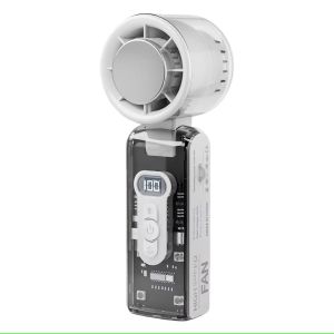 Ecily Tốc Độ Cao quạt động cơ tua bin Với Đèn Led 100 Tốc Độ tay cầm xách tay Fan Có Thể Sạc Lại Có Thể Gập Lại làm mát cá nhân Fan Cho văn phòng nhà cửa