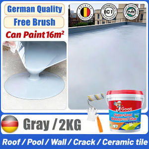 2000G Free Brush Super Waterproofing Sealant Polyurethane Super Waterproof Glue Repair Bubong Wall Roof Fish Pond Swimming Pool Exterior Walls Leak Water Proof Cracks Watertight Waterproof Paint