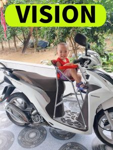 [HCM] Ghế đi xe máy xếp gọn dành cho xe Vision - Mio - Click - Vario - Luvias - Janus  GHẾ GA XẾP SẮT SƠN TĨNH ĐIỆN GẤP GỌN